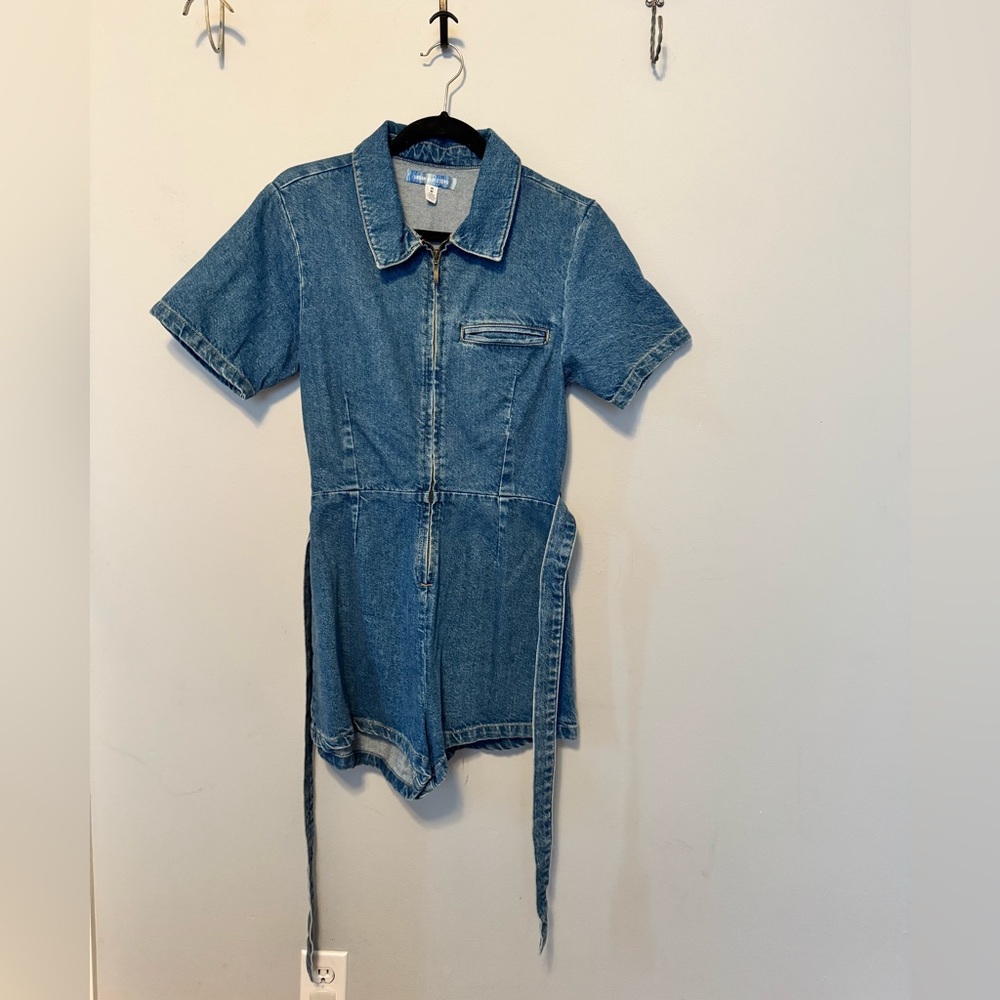 Denim Jumper with waist tie
